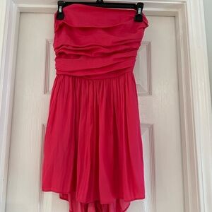 DoBe pink tie strapless romper